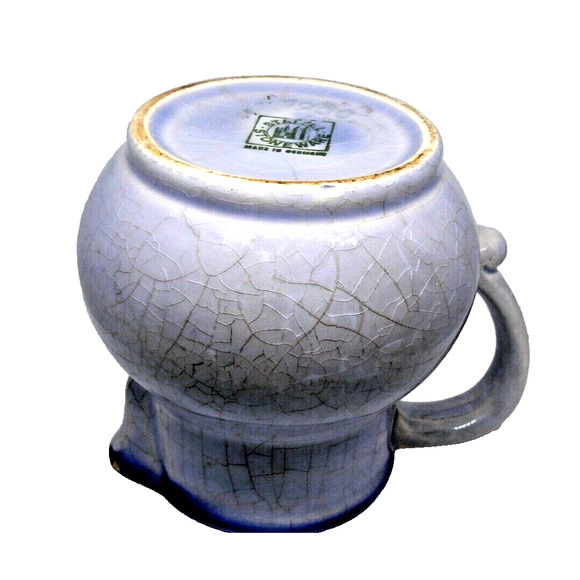 Rare Staffel Stoneware Small Blue & Red Pitcher / Creamer - Germany 4.5” Vintage - Picture 6 of 9